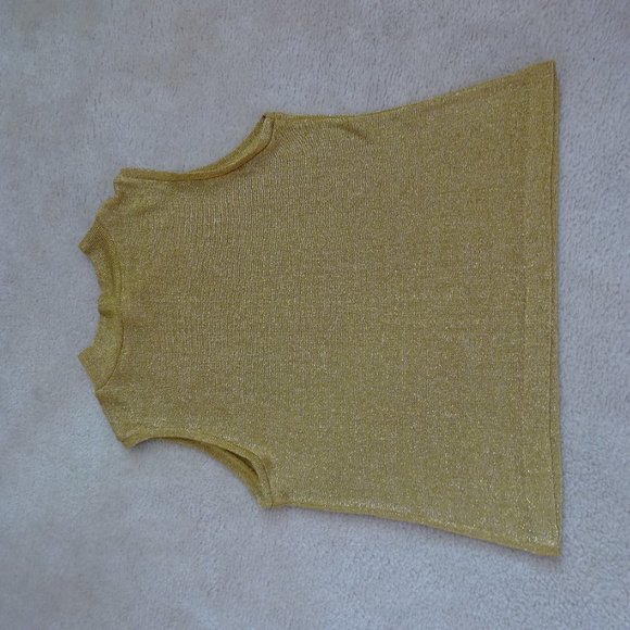 Retro '90s Gold Lurex Top, Wmns Lg - Picture 5 of 5